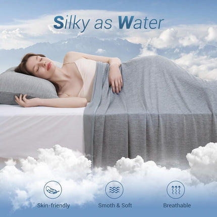 Cooling Blanket King, Arc-Chill Q-Max >0.5 for Hot Sleepers, Absorbs Heat to Keep Body Cool for Night Sweats, Lightweight Summer Cool Blankets for Sleeping, Gifts for Women & Men,Grey.