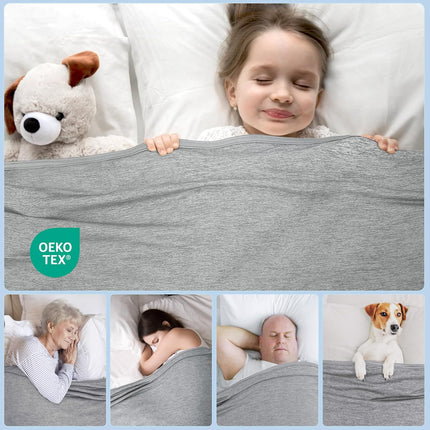 Cooling Blanket King, Arc-Chill Q-Max >0.5 for Hot Sleepers, Absorbs Heat to Keep Body Cool for Night Sweats, Lightweight Summer Cool Blankets for Sleeping, Gifts for Women & Men,Grey.