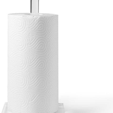 Transparent Acrylic Paper Towel Stand Holder, Freestanding Tabletop Roll Paper Tower Holder, Countertop Paper Towel Dispenser for Kitchen, Bathroom, Coffee Table.