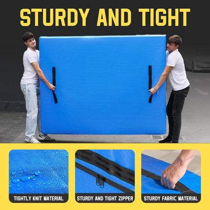 Mattress Bag for Moving & Storage of Full Size, Heavy Duty Mattress Cover for Moving with 12 Handles and Dual Zippers Closure, Thick Reusable Mattress Protector for Moving Supplies & Moving Bags.