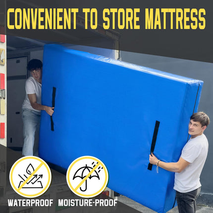 Mattress Bag for Moving & Storage of Full Size, Heavy Duty Mattress Cover for Moving with 12 Handles and Dual Zippers Closure, Thick Reusable Mattress Protector for Moving Supplies & Moving Bags.