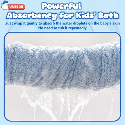 Blue Elephant Bath Hooded Towel for Kids,Extra Soft and Fast Drying Poncho for Toddlers Age 3-10,Kids Beach Hooded Towel Polyester Size 31 x 47 in,Machine Washable Poncho for Bath Beach Pool.