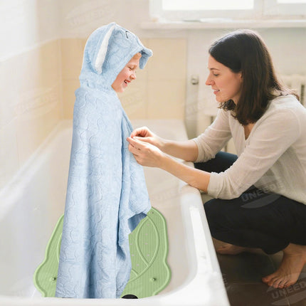 Blue Elephant Bath Hooded Towel for Kids,Extra Soft and Fast Drying Poncho for Toddlers Age 3-10,Kids Beach Hooded Towel Polyester Size 31 x 47 in,Machine Washable Poncho for Bath Beach Pool.