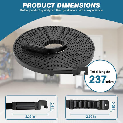 Upgrade 41A5250 41AB050-2 Belt for 7ft High Garage Door, 237" Garage Door Opener Belt Compatible with Chamberlain Craftsman LiftMaster Sentex Whisper Garage Door Opener Models WD822KD 248739 248754.