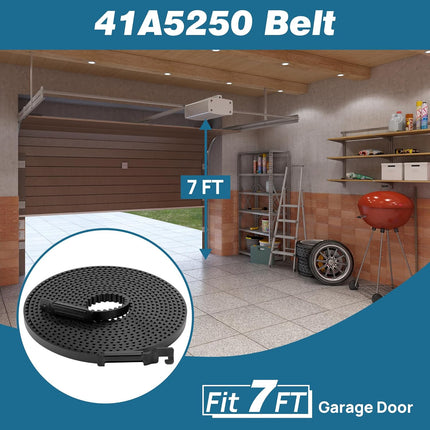 Upgrade 41A5250 41AB050-2 Belt for 7ft High Garage Door, 237" Garage Door Opener Belt Compatible with Chamberlain Craftsman LiftMaster Sentex Whisper Garage Door Opener Models WD822KD 248739 248754.