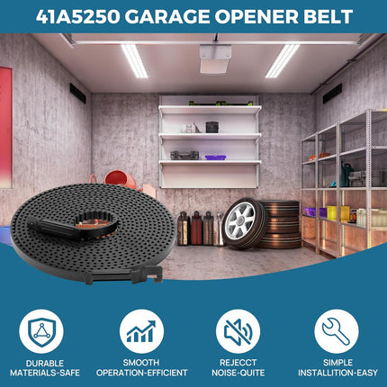 Upgrade 41A5250 41AB050-2 Belt for 7ft High Garage Door, 237" Garage Door Opener Belt Compatible with Chamberlain Craftsman LiftMaster Sentex Whisper Garage Door Opener Models WD822KD 248739 248754.