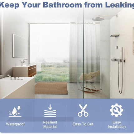 4-Pack Frameless Shower Door Bottom Seal for 3/8 Inch Thick Glass Doors – Stop Shower Leaks and Create a Water Barrier (3/8” x 39”).