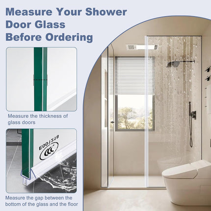 4-Pack Frameless Shower Door Bottom Seal for 3/8 Inch Thick Glass Doors – Stop Shower Leaks and Create a Water Barrier (3/8” x 39”).