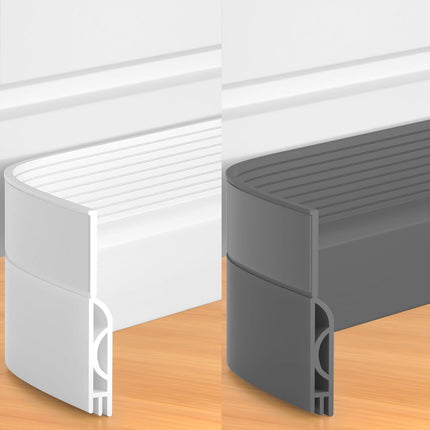 39 Inch Door Draft Stopper 2 Pack White & Gray.