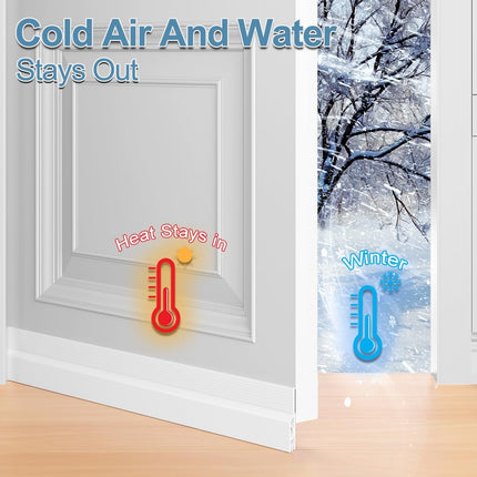 39 Inch Door Draft Stopper 2 Pack White & Gray.