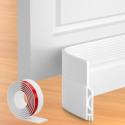 39 Inch Door Draft Stopper 2 Pack White & Brown.