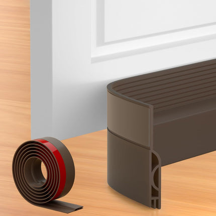 39 Inch Door Draft Stopper 2 Pack White & Brown.