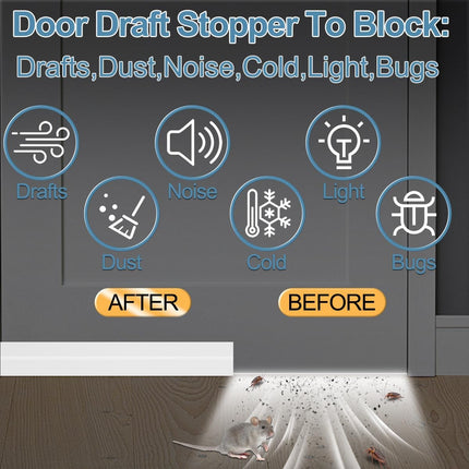 39 Inch Door Draft Stopper 2 Pack White & Brown.