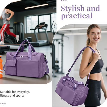 Gym Bag, For Both Men and Women, Foldable, With Shoe Compartment and Wet/Dry Compartment.
