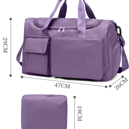 Gym Bag, For Both Men and Women, Foldable, With Shoe Compartment and Wet/Dry Compartment.
