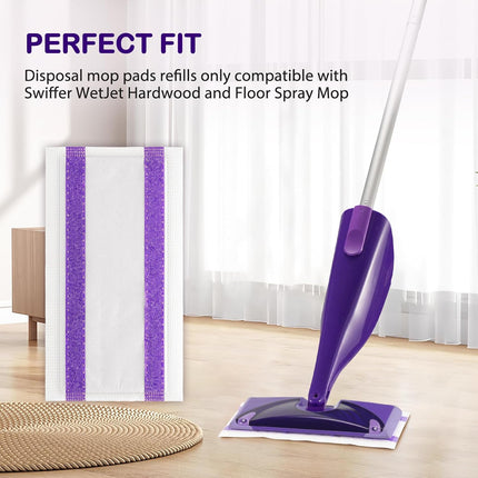 30 Count Spray Mop Pad Refill for Swiffer WetJet Hardwood and Floor Spray Mop, Disposable All Purpose Multi Surface for Floor Cleaning, Thickness Microfiber Clean Pads Replacement.