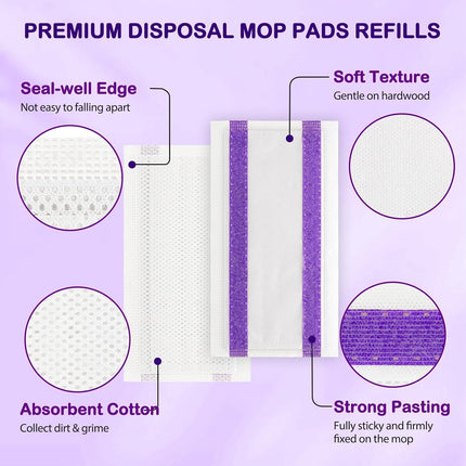 30 Count Spray Mop Pad Refill for Swiffer WetJet Hardwood and Floor Spray Mop, Disposable All Purpose Multi Surface for Floor Cleaning, Thickness Microfiber Clean Pads Replacement.