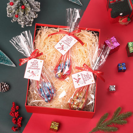 Christmas Whisk Gifts for Neighbors – 8 Sets 8“ Red Silicone Whisks with “We Whisk You a Merry Christmas” Cards, Gift Bags & Ribbons, Fun DIY Stocking Stuffers for Family, Friends, Teachers.