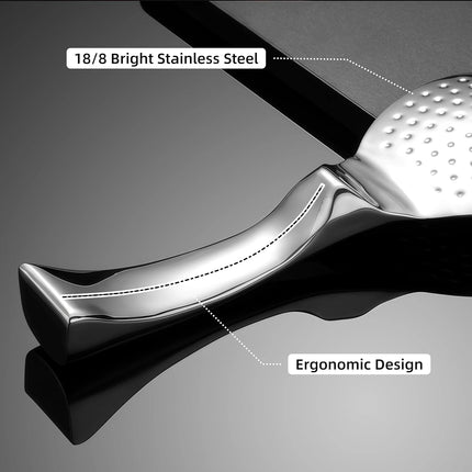 18/8 Stainless Steel Rice Paddle, Non-Stick Rice Spoon, Mirror Finish, Stand-Up Design, Serving Spoon for Kitchen- 7.9-inch Long.