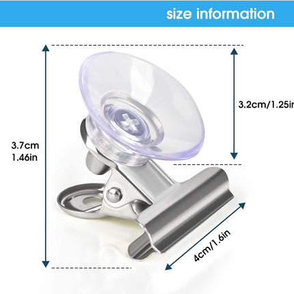 Suction Cup Clips for Windows 24Pcs Suction Clips Clear Suction Cup Clamp Holder Suction Cups with Clips for Home and Office.