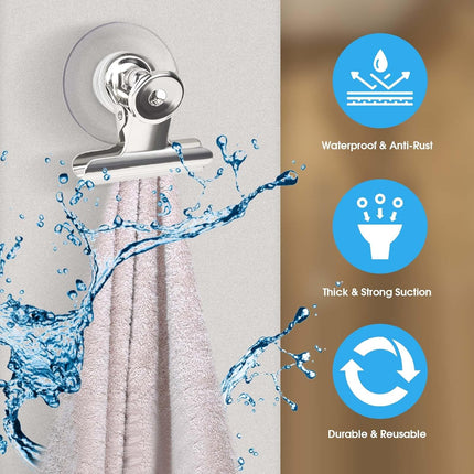 Suction Cup Clips for Windows 24Pcs Suction Clips Clear Suction Cup Clamp Holder Suction Cups with Clips for Home and Office.