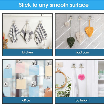 Suction Cup Clips for Windows 24Pcs Suction Clips Clear Suction Cup Clamp Holder Suction Cups with Clips for Home and Office.