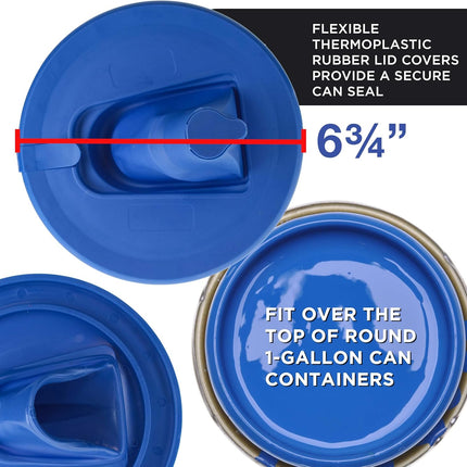 Master Elite Paint Can Lid Cover and Pouring Spout for 1-Gallon Containers, 2 Pack - Secure Seal with Built-in Spout to Pour Easy, Prevents Messes, Spills, Drips, Splatter - Paint Storage Lid.
