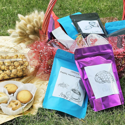 4"x6" 120pcs Mylar Bags for Food Storage,Smell Proof Bag Resealable Food Storage Bags for Small Business, Stand-up Foil Pouch Packaging Treat Snack Packing for Self Sealing (White).