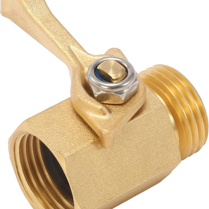 Heavy Duty Brass Garden Hose Shut Off Valve, 3/4 Inch, 2-Pack with 2 Hose Washers.