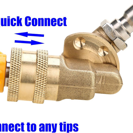 Pressure Washer Accessories Kit, 7 Power Washer Nozzle Tips, Quick Connecting Pivoting Coupler, 1/4 inch, 4500 PSI, 8-Pack.