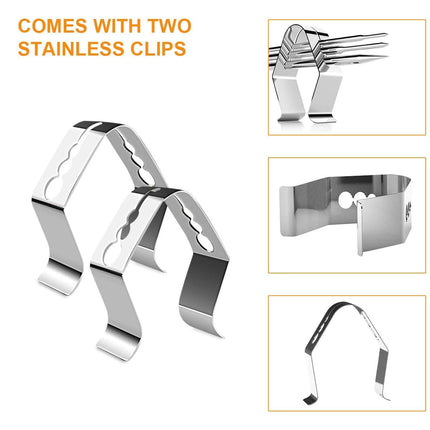 2 Pack Replacement Part for Camp Chef Meat Probes, Smoker Grill Temperature Sensor, Pellet Grills Accessories with Stainless Steel Probe Clip 2pc 1.