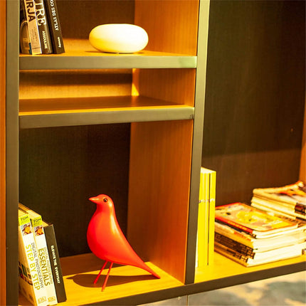 Mid Century House Bird - Sculpture Replica,Mid Century Desk Modern Decor, Pigeon for Desk, Mid Century Decor Statue(Red).