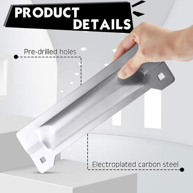 Landhoow 6 Pcs 3" x 11" Latch Guard Plate Cover Electroplated Carbon Steel Door Latch Cover Latch Protector Door Security Strike Plate Against Forced Entry Easy to Install for Outswinging Doors.