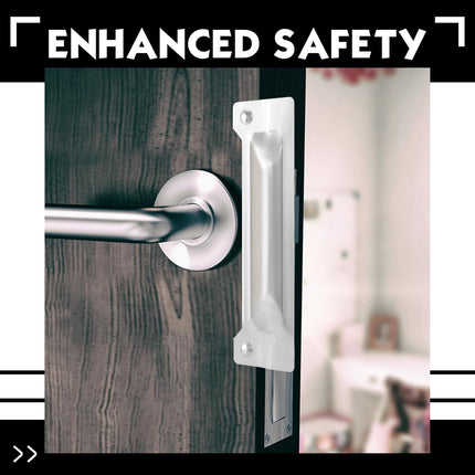 Landhoow 6 Pcs 3" x 11" Latch Guard Plate Cover Electroplated Carbon Steel Door Latch Cover Latch Protector Door Security Strike Plate Against Forced Entry Easy to Install for Outswinging Doors.