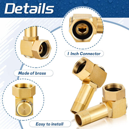 Amylove 2 Pieces Hose Reel Swivel Fittings Garden Hose Reel Replacement Parts Brass Replacement Part Swivel Hose Reel Cart Swivel Fitting for Garden Hose Adapter Hose Cart Brass Swivel Replacement.