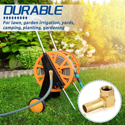 Amylove 2 Pieces Hose Reel Swivel Fittings Garden Hose Reel Replacement Parts Brass Replacement Part Swivel Hose Reel Cart Swivel Fitting for Garden Hose Adapter Hose Cart Brass Swivel Replacement.