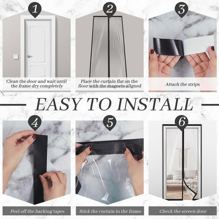 Amylove Zipper 60 x 102 Inch Dust Barrier Door Kit Construction Door Barrier 5 x 8.5 ft Reusable Plastic Curtain Cover Containment Standard Doorway Temporary Wall Screen Sheeting for Bathroom Hallway.