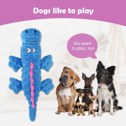 Interactive Dog Toys, 2026 New Cute Squeaky Chew Toys for Dogs, Durable Soft Plush with Squeaker Aggressive Chewers Small Medium Large Breed Dogs (Blue) Blue.