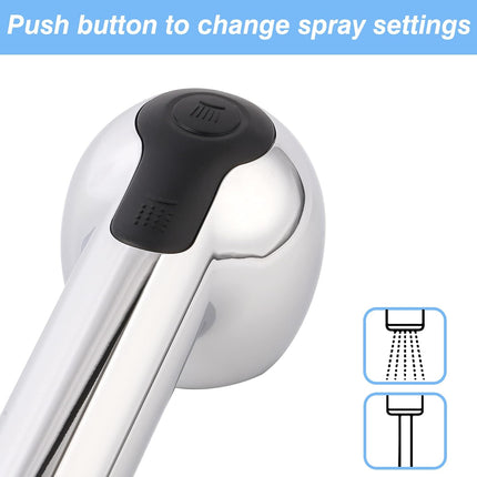 Pull Out Sink Sprayer Head Replacement, 2 Function Kitchen Sink Faucet Head, G1/2 or 13/16 Inch Thread Faucet Head Kitchen Tap Sprayer Spout, Chrome.
