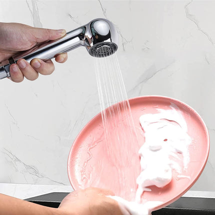 Pull Out Sink Sprayer Head Replacement, 2 Function Kitchen Sink Faucet Head, G1/2 or 13/16 Inch Thread Faucet Head Kitchen Tap Sprayer Spout, Chrome.