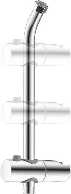 Shower Slide Bar with Handheld Shower Head Holder, Stainless Steel Shower Arm Extension Sliding Bar, Height & Angle Adjustment Showerhead Holder, Chrome.