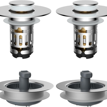 3 in 1 Bathroom & Kitchen Sink Drain Strainer.