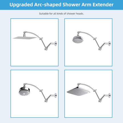 16“ Shower Arm with 10" Rainfall Showerhead.