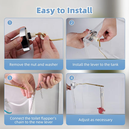 Large 3-Inch Toilet Flapper with Toilet Handle Replacement Compatible with TOTO THU068#CP Trip Lvr.