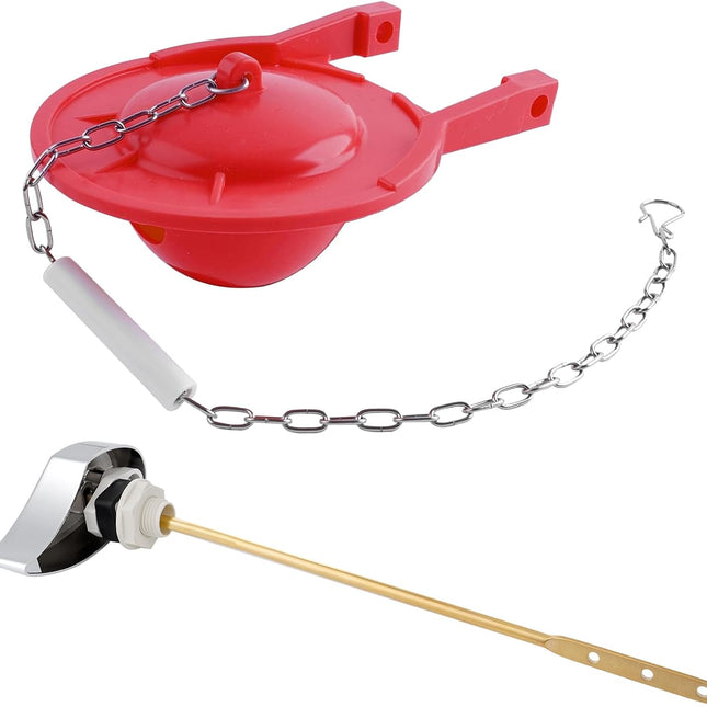 Large 3-Inch Toilet Flapper with Toilet Handle Replacement Compatible with TOTOTHU004-CP Trip Lvr.
