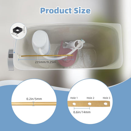 2 Pack Large 3-Inch Toilet Flapper with Toilet Handle Replacement Compatible with TOTOTHU004-CP Trip Lvr.