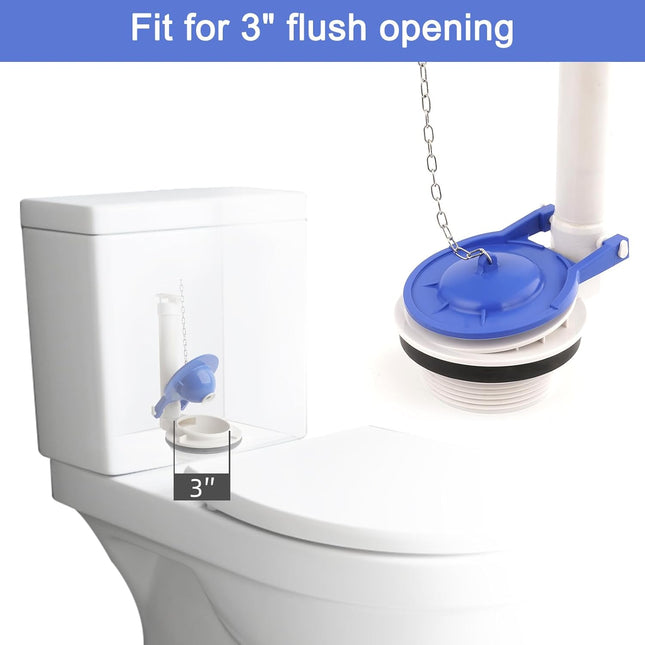 Large 3-Inch Toilet Flapper with Toilet Handle Replacement Compatible with TOTOTHU004-CP Trip Lvr.