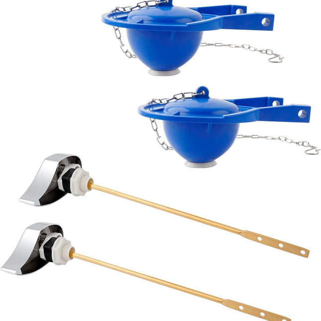 2 Pack Large 3-Inch Toilet Flapper with Toilet Handle Replacement Compatible with TOTOTHU004-CP Trip Lvr.