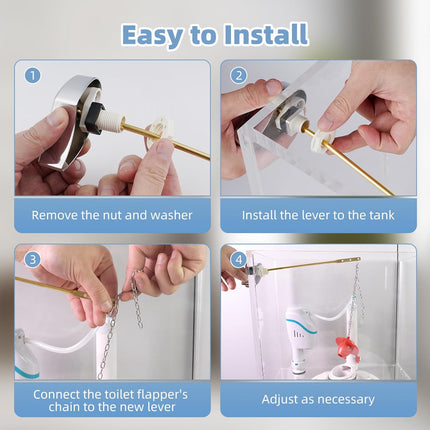 2 Pack Large 3-Inch Toilet Flapper with Toilet Handle Replacement Compatible with TOTOTHU004-CP Trip Lvr.