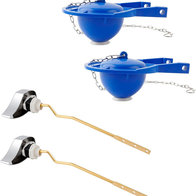 2 Pack Large 3-Inch Toilet Flapper with Toilet Handle Replacement Compatible with TOTO THU068#CP Trip Lvr